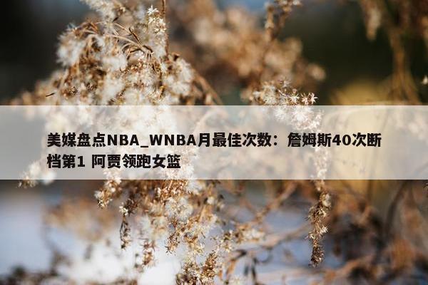 美媒盘点NBA_WNBA月最佳次数：詹姆斯40次断档第1 阿贾领跑女篮