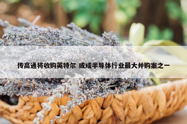 传高通将收购英特尔 或成半导体行业最大并购案之一