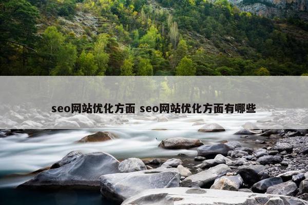 seo网站优化方面 seo网站优化方面有哪些