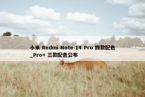 小米 Redmi Note 14 Pro 四款配色_Pro+ 三款配色公布