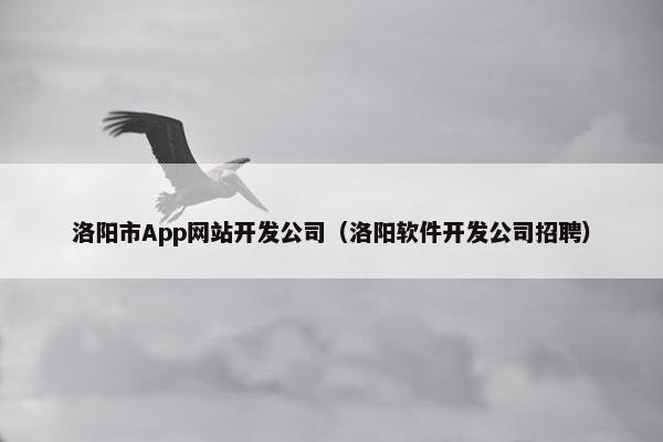 洛阳市App网站开发公司（洛阳软件开发公司招聘）