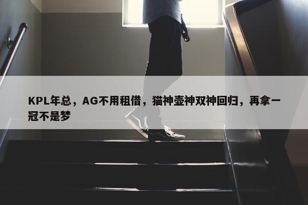 KPL年总，AG不用租借，猫神壶神双神回归，再拿一冠不是梦