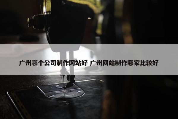 广州哪个公司制作网站好 广州网站制作哪家比较好