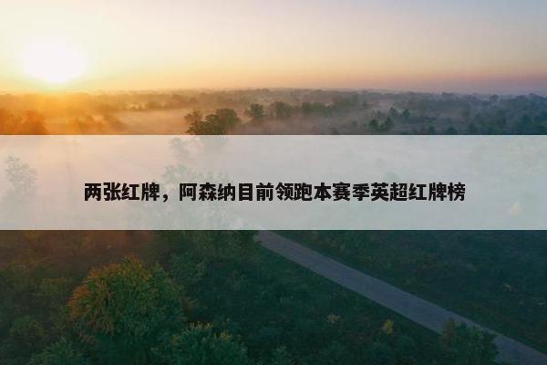 两张红牌，阿森纳目前领跑本赛季英超红牌榜