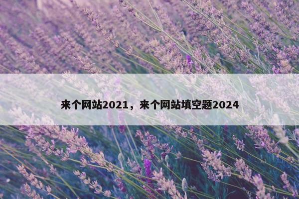 来个网站2021，来个网站填空题2024