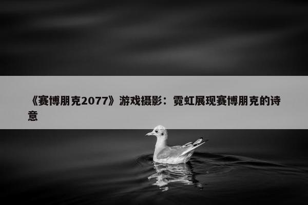 《赛博朋克2077》游戏摄影：霓虹展现赛博朋克的诗意