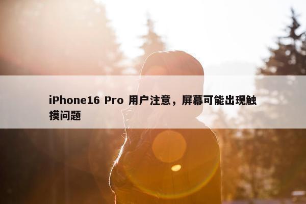 iPhone16 Pro 用户注意，屏幕可能出现触摸问题