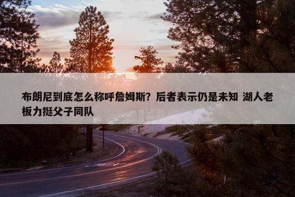 布朗尼到底怎么称呼詹姆斯？后者表示仍是未知 湖人老板力挺父子同队