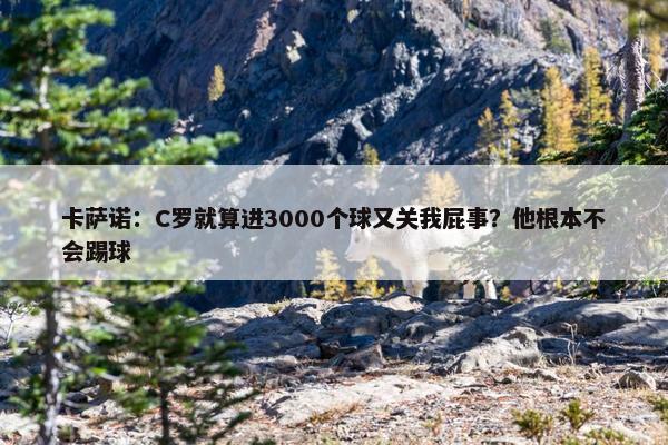 卡萨诺：C罗就算进3000个球又关我屁事？他根本不会踢球