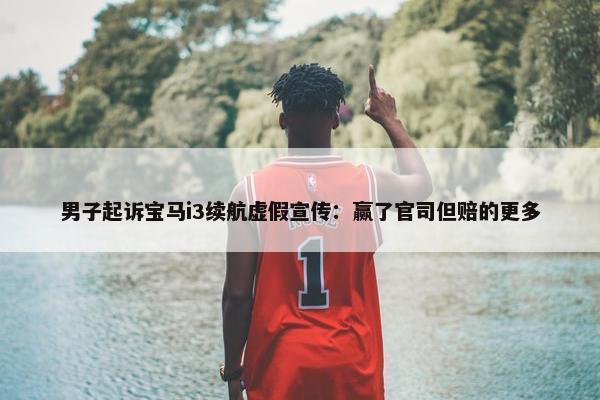 男子起诉宝马i3续航虚假宣传：赢了官司但赔的更多