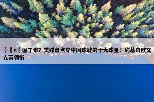 🤔漏了谁？美媒盘点穿中国球鞋的十大球星：约基奇欧文克莱领衔