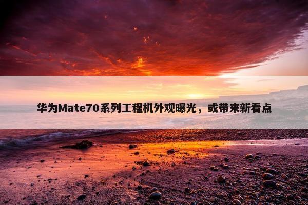 华为Mate70系列工程机外观曝光，或带来新看点