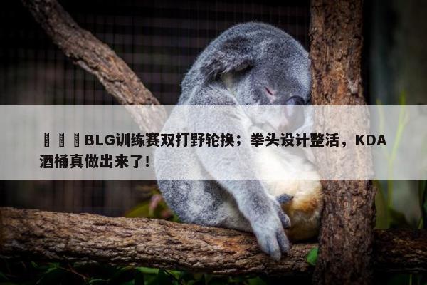 ​​​BLG训练赛双打野轮换；拳头设计整活，KDA酒桶真做出来了！