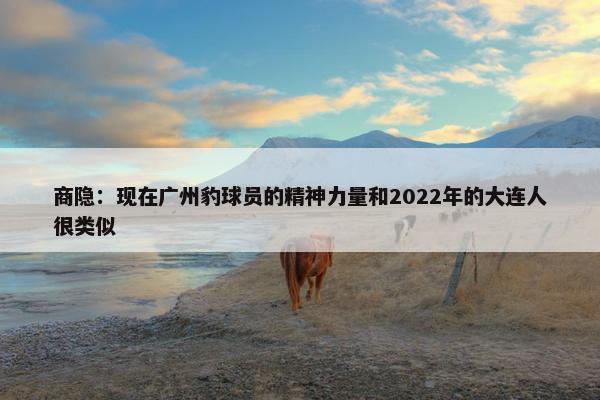 商隐：现在广州豹球员的精神力量和2022年的大连人很类似