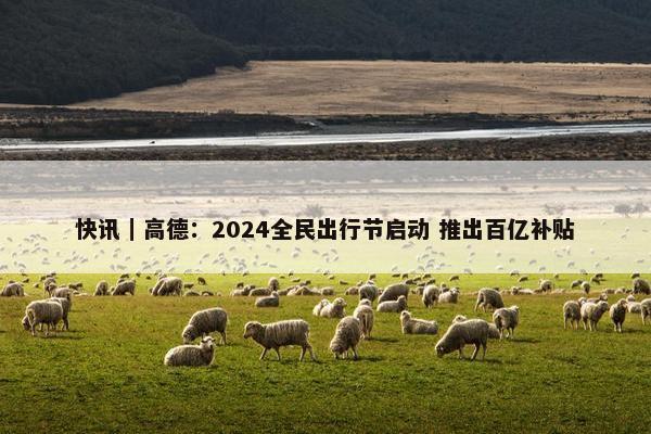 快讯｜高德：2024全民出行节启动 推出百亿补贴