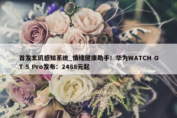 首发玄玑感知系统_情绪健康助手！华为WATCH GT 5 Pro发布：2488元起