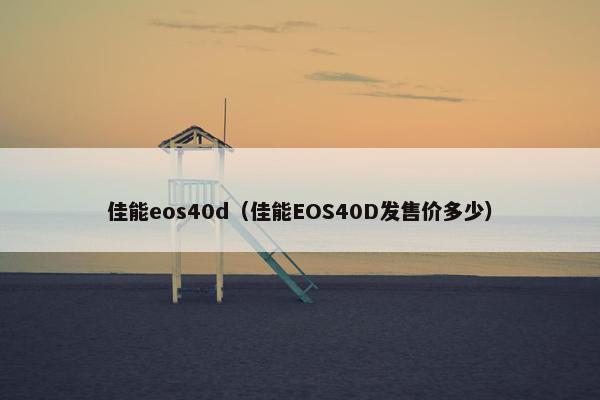 佳能eos40d（佳能EOS40D发售价多少）