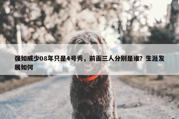 强如威少08年只是4号秀，前面三人分别是谁？生涯发展如何