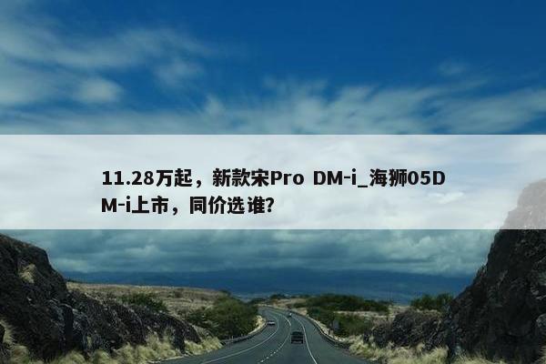 11.28万起，新款宋Pro DM-i_海狮05DM-i上市，同价选谁？