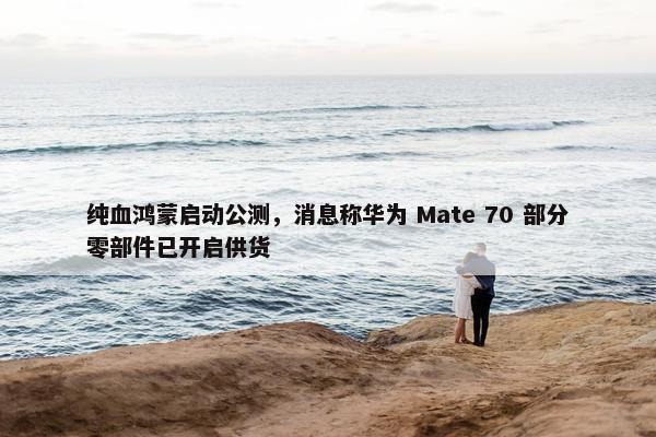 纯血鸿蒙启动公测，消息称华为 Mate 70 部分零部件已开启供货