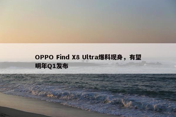 OPPO Find X8 Ultra爆料现身，有望明年Q1发布