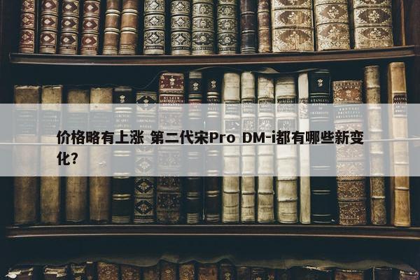 价格略有上涨 第二代宋Pro DM-i都有哪些新变化？