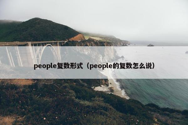 people复数形式（people的复数怎么说）