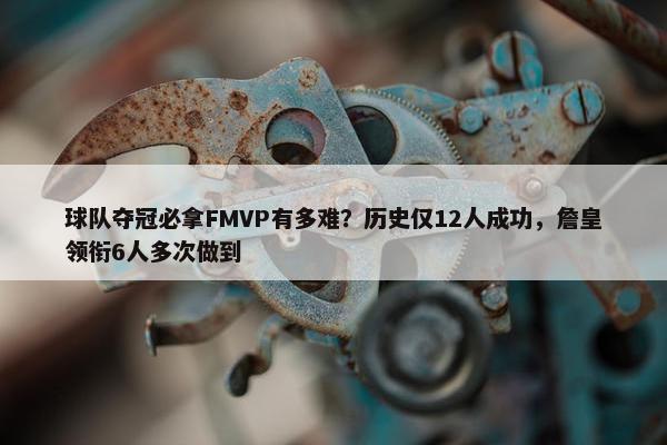 球队夺冠必拿FMVP有多难？历史仅12人成功，詹皇领衔6人多次做到