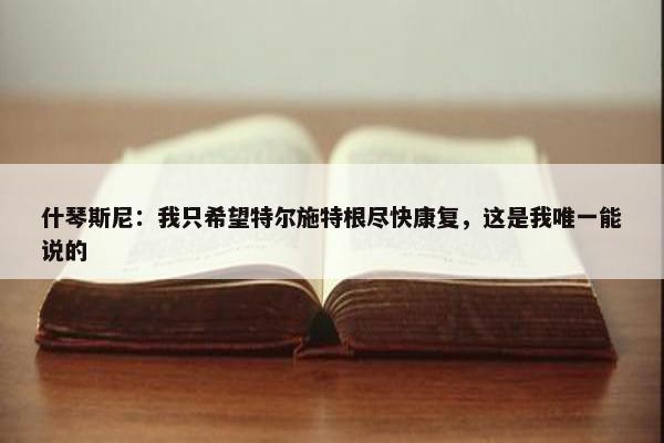 什琴斯尼：我只希望特尔施特根尽快康复，这是我唯一能说的