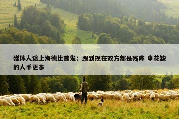 媒体人谈上海德比首发：踢到现在双方都是残阵 申花缺的人手更多