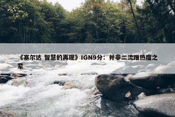 《塞尔达 智慧的再现》IGN9分：并非二流蹭热度之辈