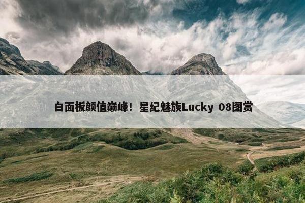 白面板颜值巅峰！星纪魅族Lucky 08图赏