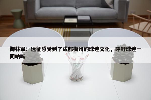 御林军：远征感受到了成都梅州的球迷文化，呼吁球迷一同呐喊