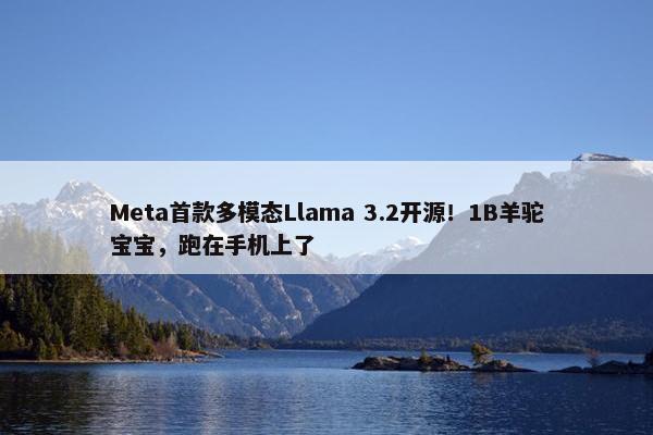 Meta首款多模态Llama 3.2开源！1B羊驼宝宝，跑在手机上了