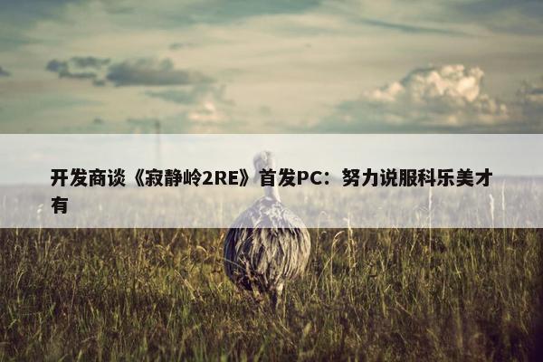 开发商谈《寂静岭2RE》首发PC：努力说服科乐美才有