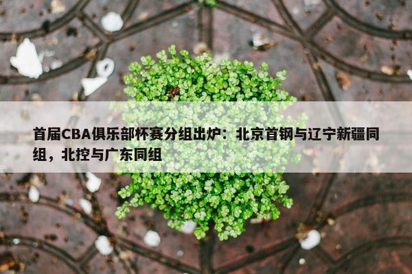 首届CBA俱乐部杯赛分组出炉：北京首钢与辽宁新疆同组，北控与广东同组