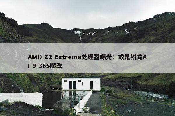 AMD Z2 Extreme处理器曝光：或是锐龙AI 9 365魔改