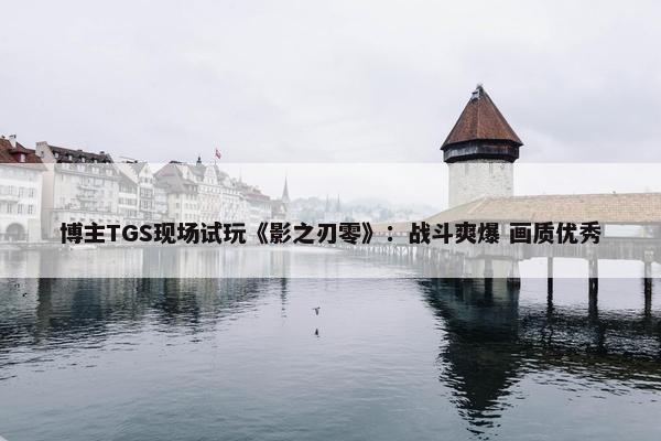 博主TGS现场试玩《影之刃零》：战斗爽爆 画质优秀