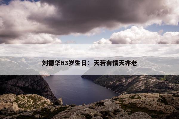 刘德华63岁生日：天若有情天亦老