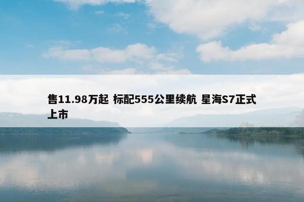 售11.98万起 标配555公里续航 星海S7正式上市