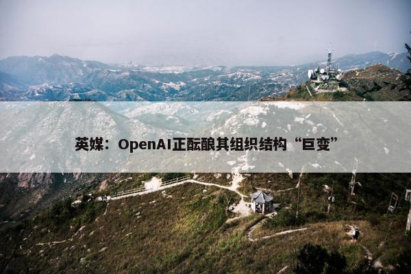 英媒：OpenAI正酝酿其组织结构“巨变”