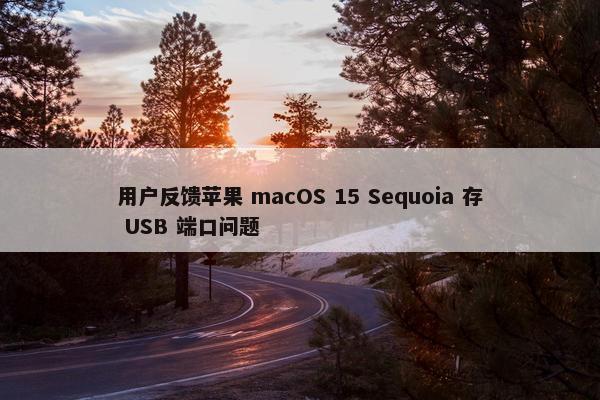 用户反馈苹果 macOS 15 Sequoia 存 USB 端口问题