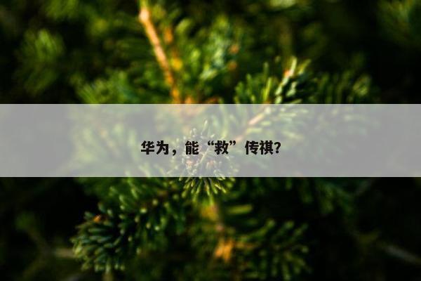 华为，能“救”传祺？