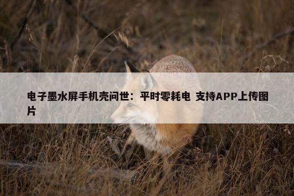 电子墨水屏手机壳问世：平时零耗电 支持APP上传图片