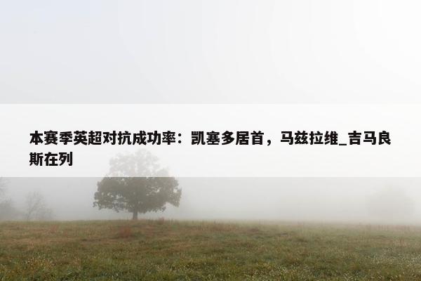 本赛季英超对抗成功率：凯塞多居首，马兹拉维_吉马良斯在列