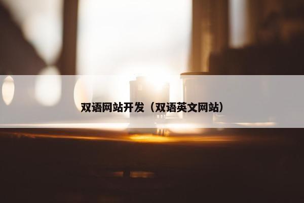 双语网站开发（双语英文网站）