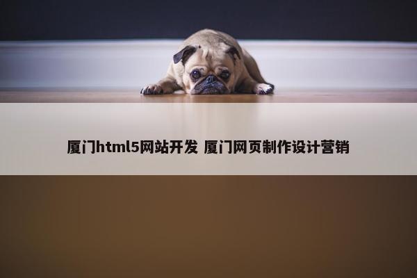 厦门html5网站开发 厦门网页制作设计营销