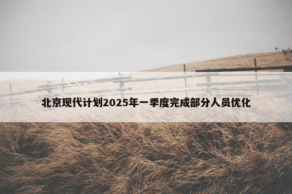 北京现代计划2025年一季度完成部分人员优化