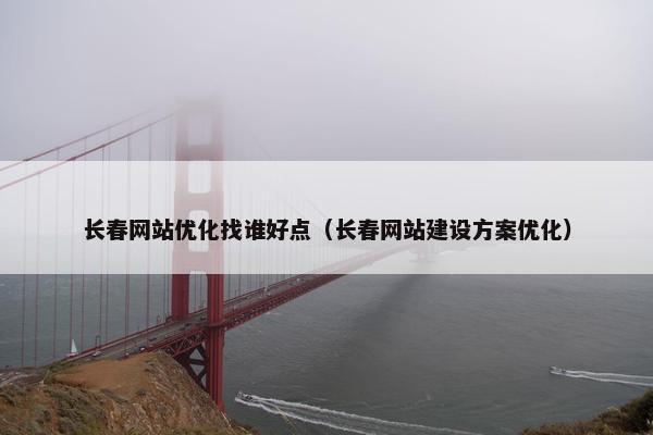 长春网站优化找谁好点（长春网站建设方案优化）