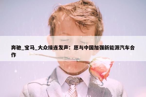 奔驰_宝马_大众接连发声：愿与中国加强新能源汽车合作